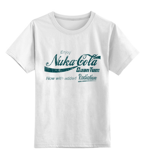Заказать детскую футболку в Москве. Детская футболка классическая унисекс Nuka-Cola Quantum. Fallout от geekbox - готовые дизайны и нанесение принтов.