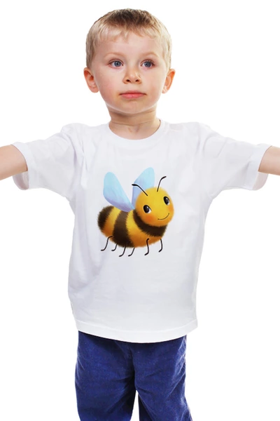 Заказать детскую футболку в Москве. Детская футболка классическая унисекс Милый шмель от tigerda  - готовые дизайны и нанесение принтов.