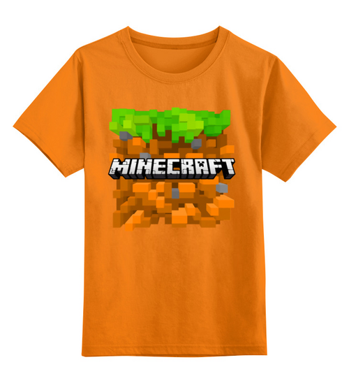 Заказать детскую футболку в Москве. Детская футболка классическая унисекс Minecraft от T-shirt print  - готовые дизайны и нанесение принтов.
