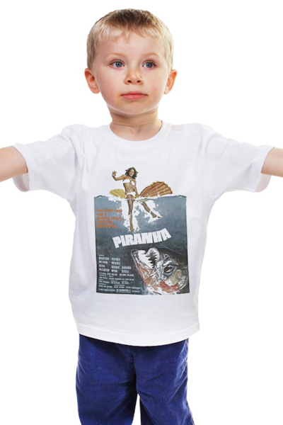 Заказать детскую футболку в Москве. Детская футболка классическая унисекс Piranha / Пираньи от KinoArt - готовые дизайны и нанесение принтов.