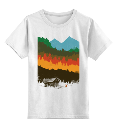 Заказать детскую футболку в Москве. Детская футболка классическая унисекс Дикая природа  от ISliM - готовые дизайны и нанесение принтов.