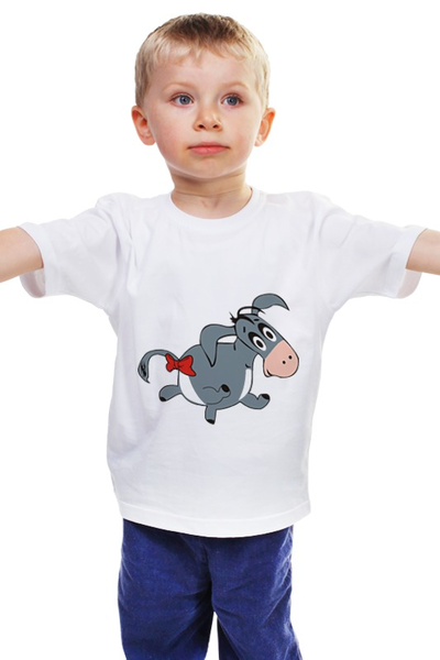 Заказать детскую футболку в Москве. Детская футболка классическая унисекс Ослик Иа-Иа от YellowCloverShop - готовые дизайны и нанесение принтов.