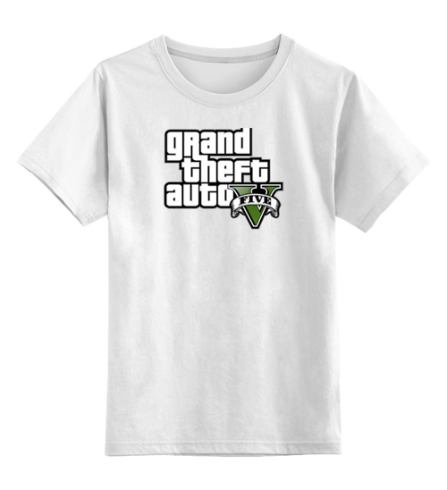 Заказать детскую футболку в Москве. Детская футболка классическая унисекс Grand Theft Auto 5 от VashAdmin - готовые дизайны и нанесение принтов.