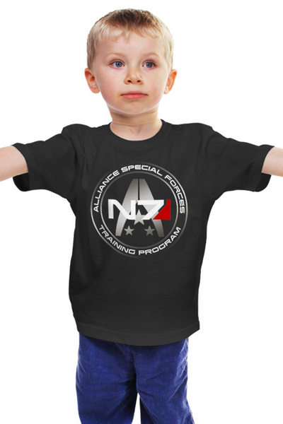 Заказать детскую футболку в Москве. Детская футболка классическая унисекс Mass Effect от geekbox - готовые дизайны и нанесение принтов.