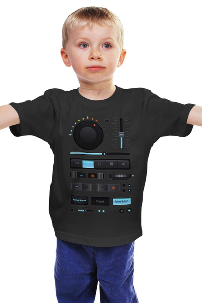 Заказать детскую футболку в Москве. Детская футболка классическая унисекс Магнитофон, плеер от coolmag - готовые дизайны и нанесение принтов.