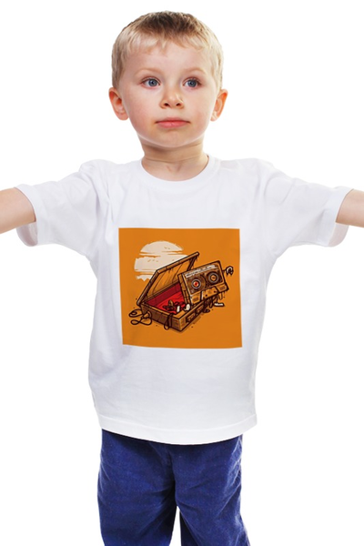 Заказать детскую футболку в Москве. Детская футболка классическая унисекс кассета. от niggalay - готовые дизайны и нанесение принтов.