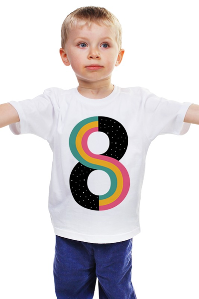 Заказать детскую футболку в Москве. Детская футболка классическая унисекс Бесконечность (Космос) от coolmag - готовые дизайны и нанесение принтов.