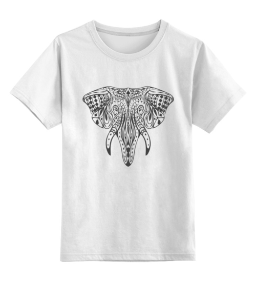 Заказать детскую футболку в Москве. Детская футболка классическая унисекс Индийский слон от BeliySlon - готовые дизайны и нанесение принтов.