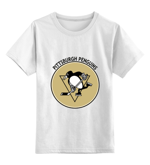 Заказать детскую футболку в Москве. Детская футболка классическая унисекс Питтсбург Пингвинз  от kspsshop - готовые дизайны и нанесение принтов.