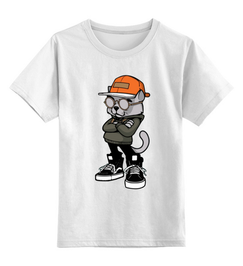 Заказать детскую футболку в Москве. Детская футболка классическая унисекс Модный Кот от MariYang  - готовые дизайны и нанесение принтов.