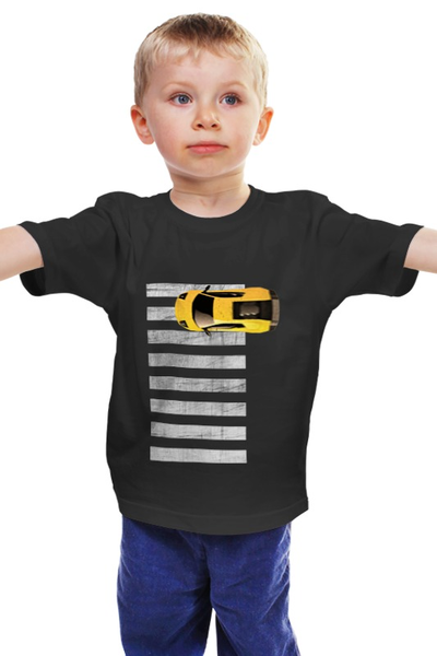 Заказать детскую футболку в Москве. Детская футболка классическая унисекс Такси на переходе от Ксения Золотухина - готовые дизайны и нанесение принтов.