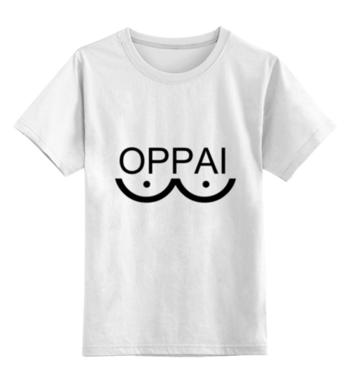 Заказать детскую футболку в Москве. Детская футболка классическая унисекс OPPAI от Y L - готовые дизайны и нанесение принтов.