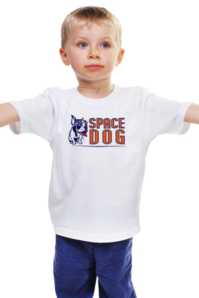 Заказать детскую футболку в Москве. Детская футболка классическая унисекс Space Dog от Leichenwagen - готовые дизайны и нанесение принтов.