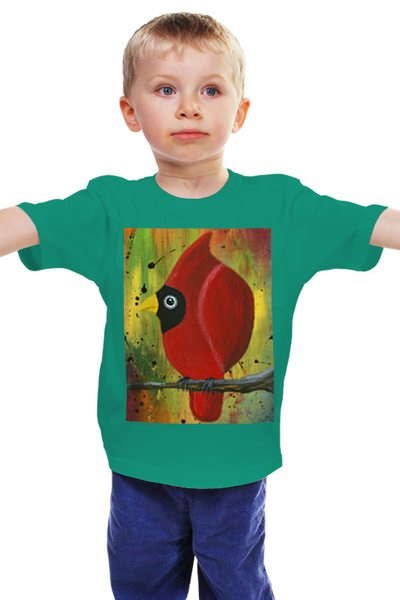 Заказать детскую футболку в Москве. Детская футболка классическая унисекс Птица на ветке от Владимир - готовые дизайны и нанесение принтов.