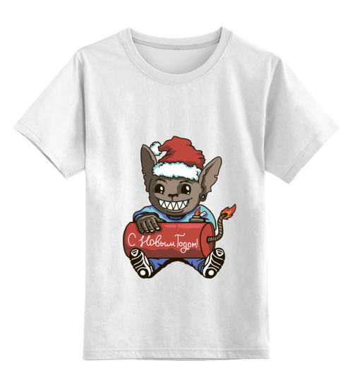 Заказать детскую футболку в Москве. Детская футболка классическая унисекс  New year от Joy - готовые дизайны и нанесение принтов.