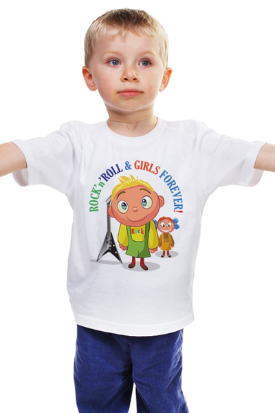 Заказать детскую футболку в Москве. Детская футболка классическая унисекс Рок-н-Ролл от Djimas Leonki - готовые дизайны и нанесение принтов.