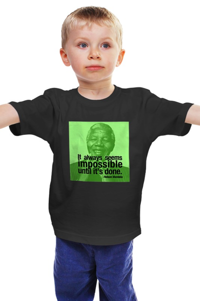 Заказать детскую футболку в Москве. Детская футболка классическая унисекс Мандела от DesertHawk - готовые дизайны и нанесение принтов.