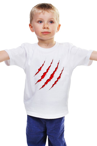 Заказать детскую футболку в Москве. Детская футболка классическая унисекс царапины от queen  - готовые дизайны и нанесение принтов.