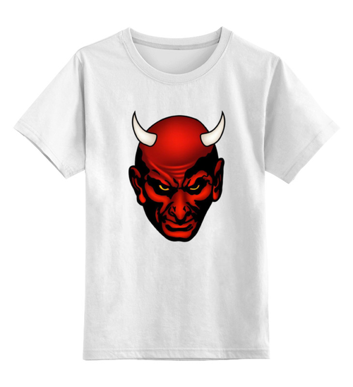 Заказать детскую футболку в Москве. Детская футболка классическая унисекс Дьявол от ПРИНТЫ ПЕЧАТЬ  - готовые дизайны и нанесение принтов.