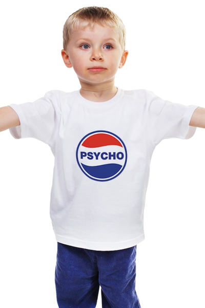 Заказать детскую футболку в Москве. Детская футболка классическая унисекс PSYCHO от Djimas Leonki - готовые дизайны и нанесение принтов.