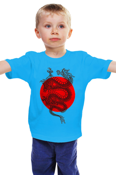 Заказать детскую футболку в Москве. Детская футболка классическая унисекс Dragon от mr.uglyduckly - готовые дизайны и нанесение принтов.
