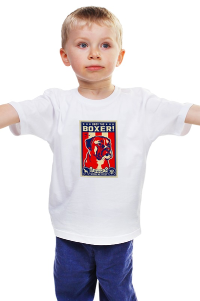 Заказать детскую футболку в Москве. Детская футболка классическая унисекс Собака: BOXER от Виктор Гришин - готовые дизайны и нанесение принтов.