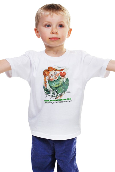 Заказать детскую футболку в Москве. Детская футболка классическая унисекс Ангел - любовь от Яна Иванчина - готовые дизайны и нанесение принтов.