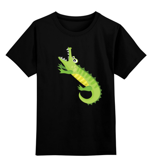 Заказать детскую футболку в Москве. Детская футболка классическая унисекс Крокодил от Zamula - готовые дизайны и нанесение принтов.