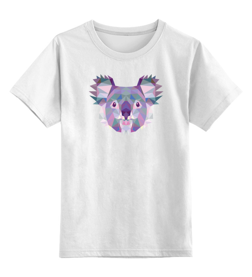 Заказать детскую футболку в Москве. Детская футболка классическая унисекс Полигональная коала от oldman - готовые дизайны и нанесение принтов.