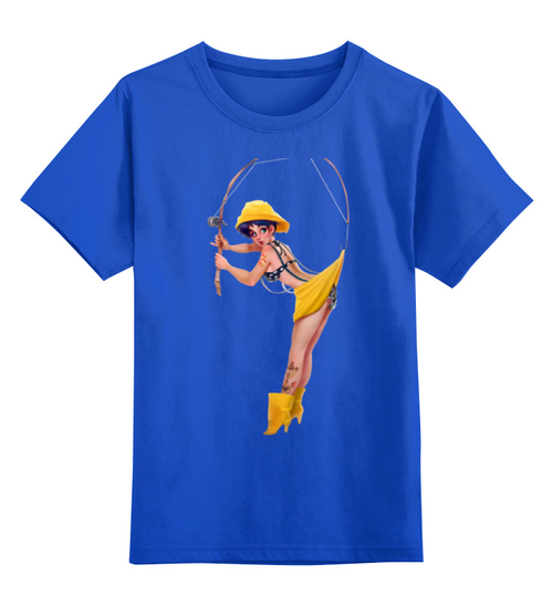 Заказать детскую футболку в Москве. Детская футболка классическая унисекс Fishing от balden - готовые дизайны и нанесение принтов.