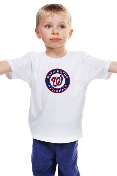 Заказать детскую футболку в Москве. Детская футболка классическая унисекс Washington Nationals от dobryidesign - готовые дизайны и нанесение принтов.