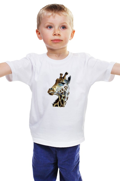Заказать детскую футболку в Москве. Детская футболка классическая унисекс Жираф от ПРИНТЫ ПЕЧАТЬ  - готовые дизайны и нанесение принтов.