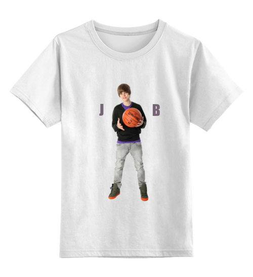 Заказать детскую футболку в Москве. Детская футболка классическая унисекс Justin Bieber  от buhonow - готовые дизайны и нанесение принтов.