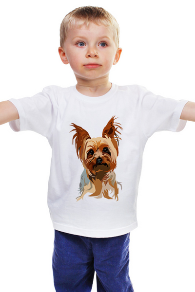 Заказать детскую футболку в Москве. Детская футболка классическая унисекс ❖Yorkshire Terrier❖ от balden - готовые дизайны и нанесение принтов.