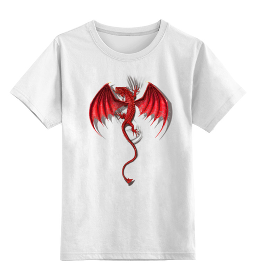 Заказать детскую футболку в Москве. Детская футболка классическая унисекс Красный Дракон от printik - готовые дизайны и нанесение принтов.
