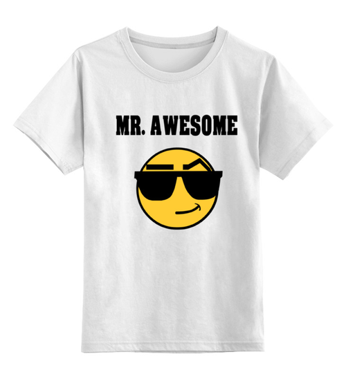 Заказать детскую футболку в Москве. Детская футболка классическая унисекс Mister Awesome от Maria_Ch - готовые дизайны и нанесение принтов.