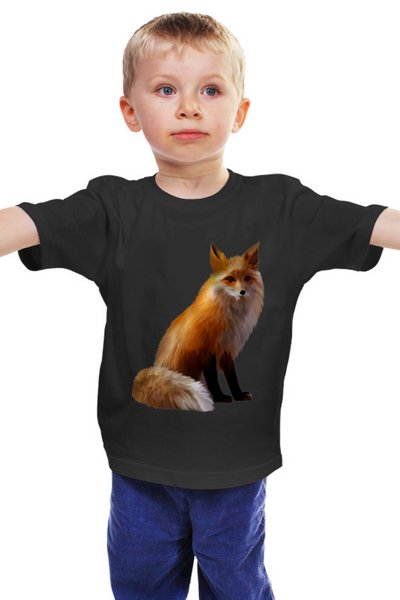 Заказать детскую футболку в Москве. Детская футболка классическая унисекс Лисичка от BAD OWL - готовые дизайны и нанесение принтов.