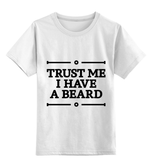 Заказать детскую футболку в Москве. Детская футболка классическая унисекс Trust Me от Borodachi - готовые дизайны и нанесение принтов.