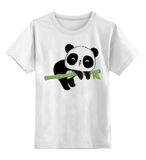 Заказать детскую футболку в Москве. Детская футболка классическая унисекс Пандочка от queen  - готовые дизайны и нанесение принтов.