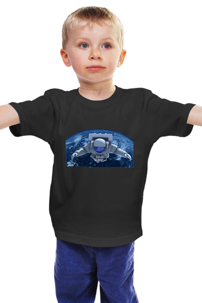 Заказать детскую футболку в Москве. Детская футболка классическая унисекс Путешествие в космос от queen  - готовые дизайны и нанесение принтов.