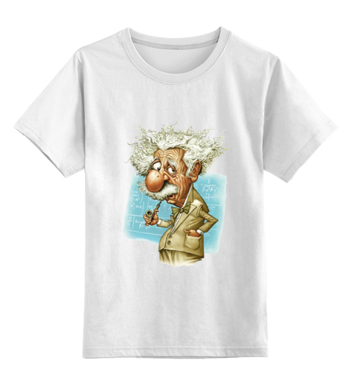 Заказать детскую футболку в Москве. Детская футболка классическая унисекс Эйнштейн  от ПРИНТЫ ПЕЧАТЬ  - готовые дизайны и нанесение принтов.