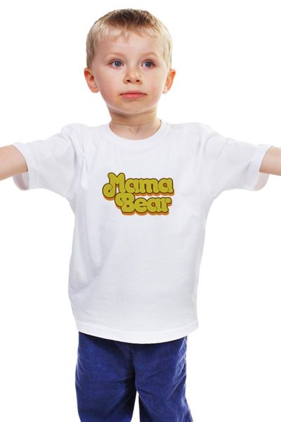 Заказать детскую футболку в Москве. Детская футболка классическая унисекс Мама медведь от fanart - готовые дизайны и нанесение принтов.