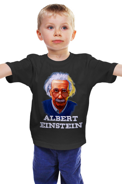 Заказать детскую футболку в Москве. Детская футболка классическая унисекс ★Albert Einstein★ от balden - готовые дизайны и нанесение принтов.