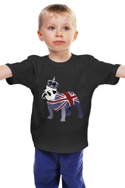 Заказать детскую футболку в Москве. Детская футболка классическая унисекс English Bulldog от pangeaaffair - готовые дизайны и нанесение принтов.