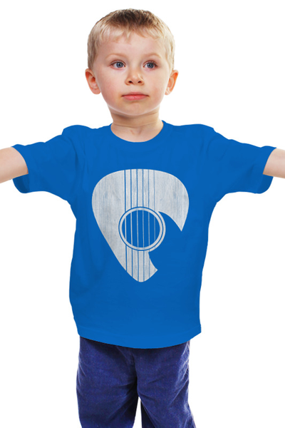 Заказать детскую футболку в Москве. Детская футболка классическая унисекс Гитарный медиатор от ISliM - готовые дизайны и нанесение принтов.