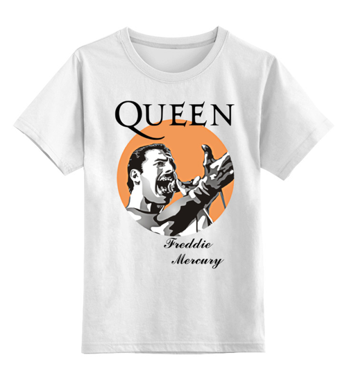 Заказать детскую футболку в Москве. Детская футболка классическая унисекс Freddie Mercury - Queen от Leichenwagen - готовые дизайны и нанесение принтов.