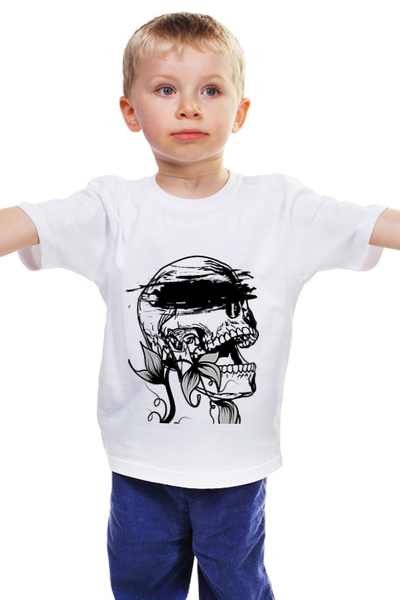 Заказать детскую футболку в Москве. Детская футболка классическая унисекс Череп от v.mantrova@mail.ru - готовые дизайны и нанесение принтов.