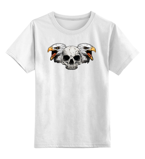 Заказать детскую футболку в Москве. Детская футболка классическая унисекс череп от DenTen - готовые дизайны и нанесение принтов.