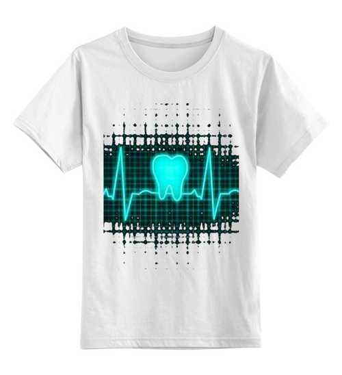 Заказать детскую футболку в Москве. Детская футболка классическая унисекс зубик от Dr.L - готовые дизайны и нанесение принтов.