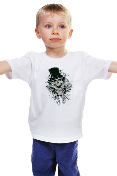 Заказать детскую футболку в Москве. Детская футболка классическая унисекс Skull Man от balden - готовые дизайны и нанесение принтов.
